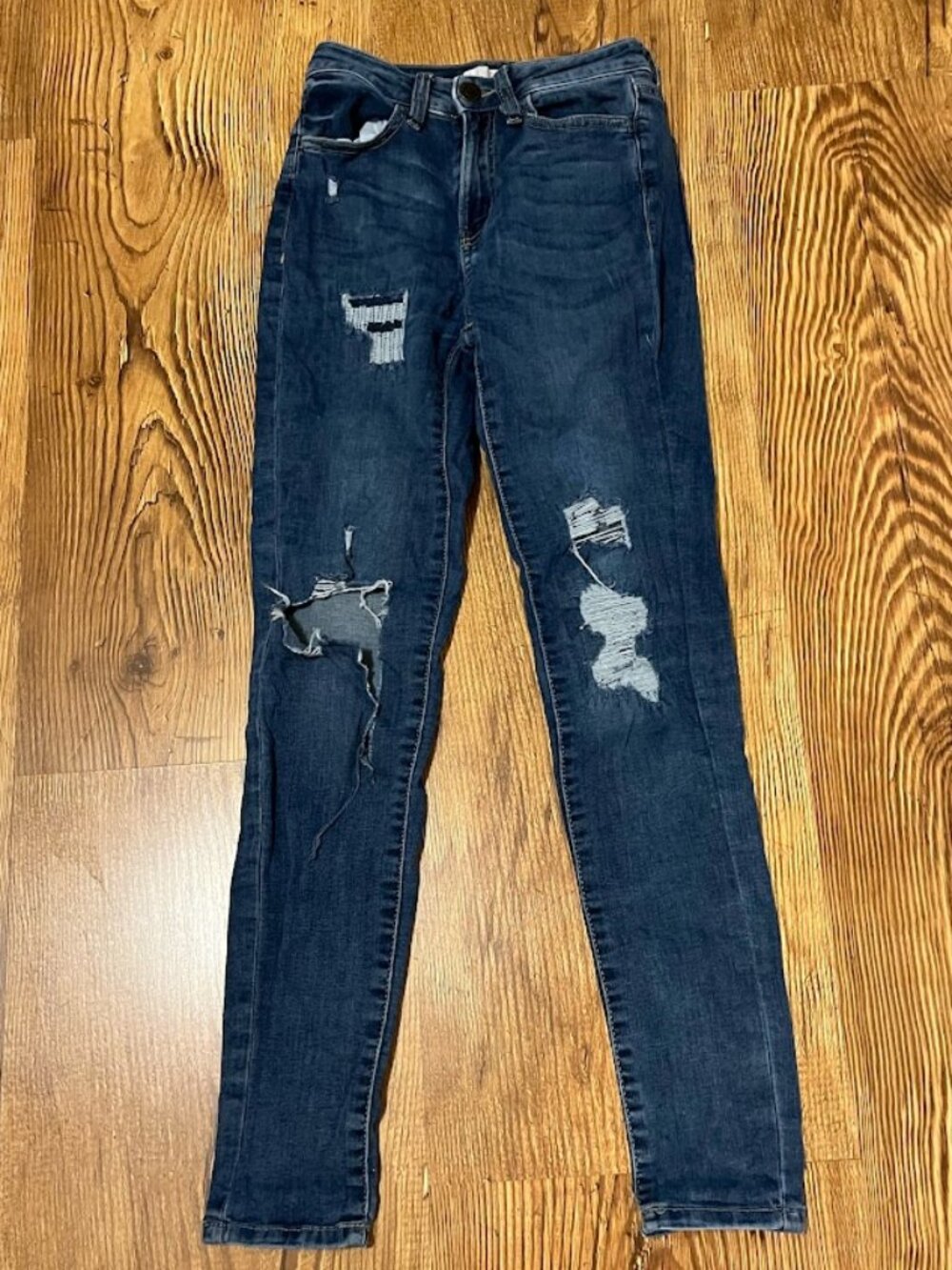 SO Super High Rise Jegging, Distressed, Blue, 1/25W